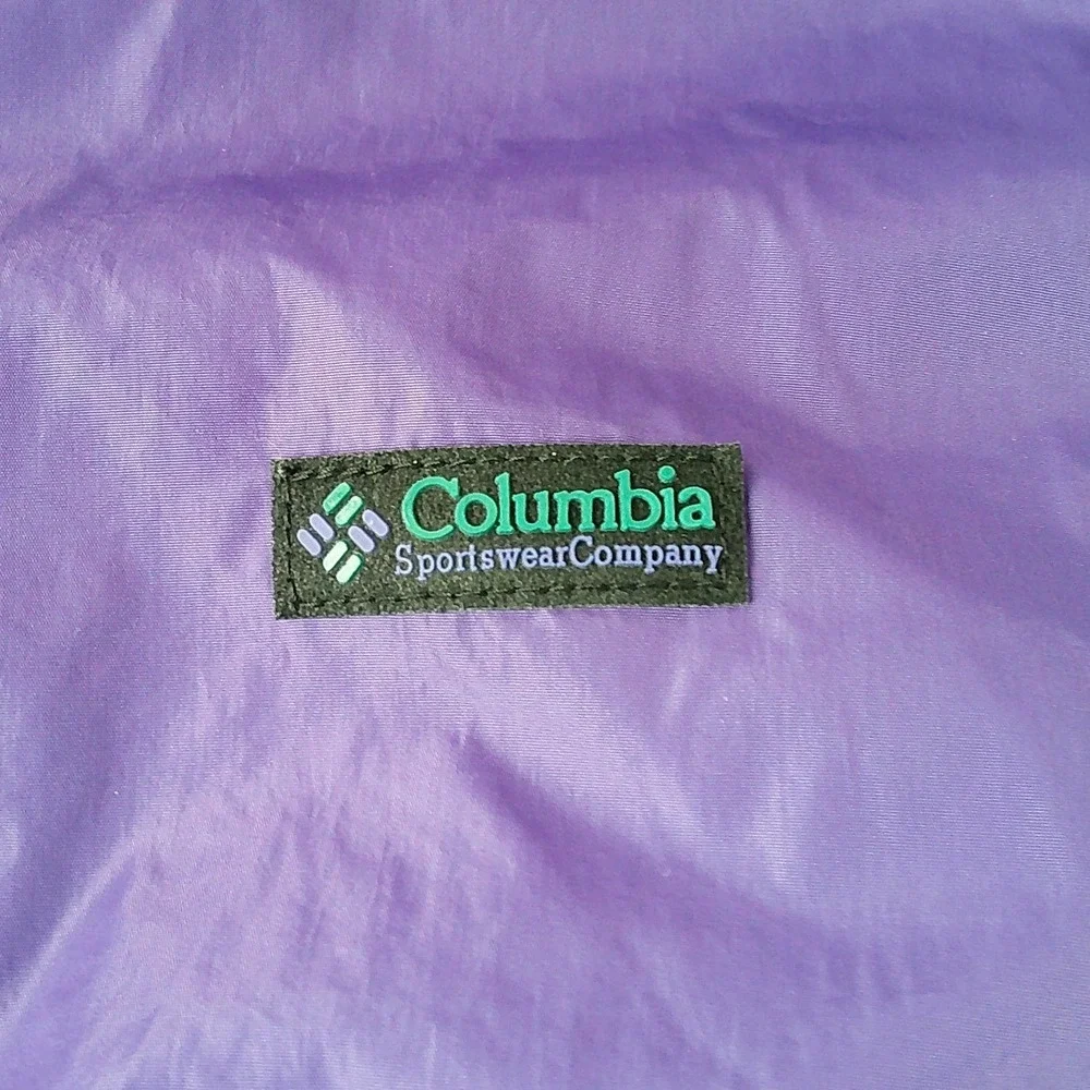 Vintage 90's Columbia Reversible Bomber Jacket Mens XXL Black Purple Thinsulate
